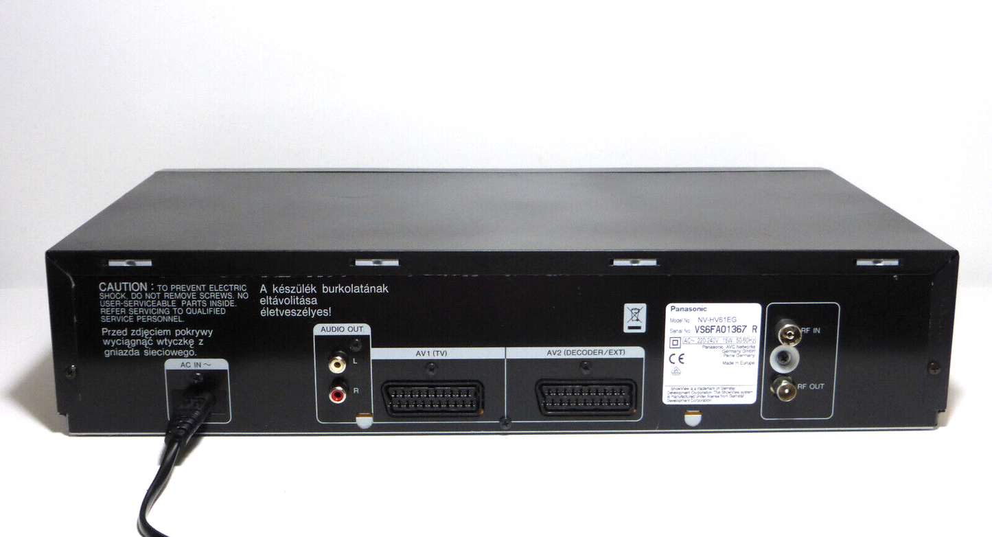 Videorecorder Panasonic NV-HV61 6 Kopf HiFi SQPB schwarz VHS