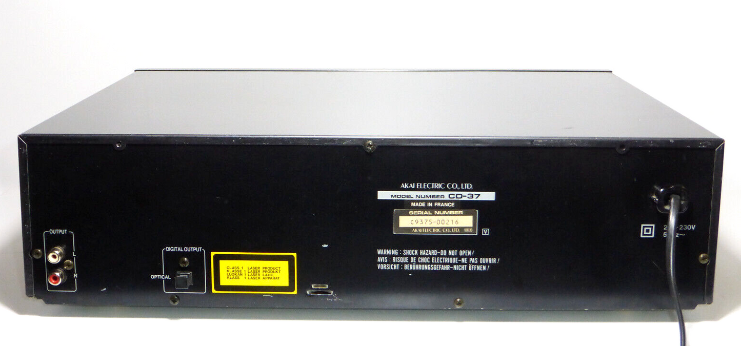 CD-afspiller Akai CD-37 sort serviceret