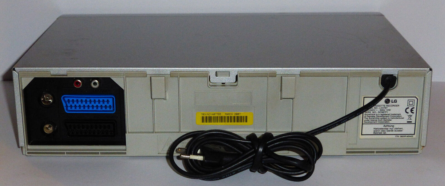 refurbished lille moderne VHS videobåndoptager LG LV4787 6-hoved HiFi Stereo